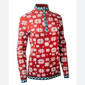 Neve Jane Quarter Zip Merino Wool Sweater Size Medium